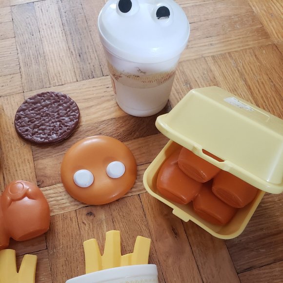 Vintage 1988 McDonald's Play Food Happy Meal Fries, Burger, Chicken Mcnuggets - Picture 3 of 6